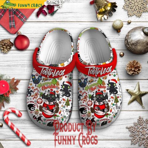 Merchfootwear Toothless How to train your dragon Cartoon Christmas Crocs Crocband Clogs Shoes Comfortable For Men Women and Kids