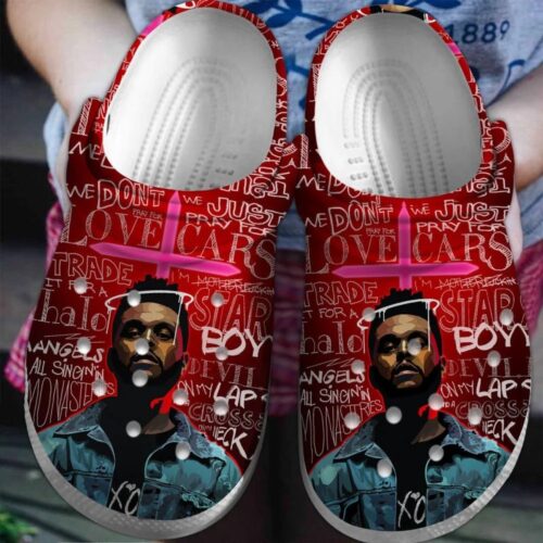 The Weeknd Music Singer Crocband Crocs Clogs Shoes Comfortable For Men Women – Merchfootwear Exclusive